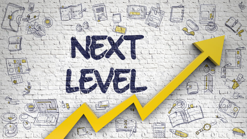 Voice Over Levelling Up Graphic for the Goal Setting blog post by Tasha Tuvango